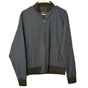 NWT Express Bomber Jacket Men Blue Zip S Outerwear Travel Lightweight Nautical